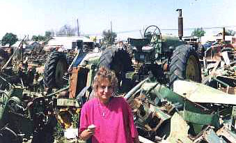 [ Bill's two favorite things, Stacey and old iron! ]